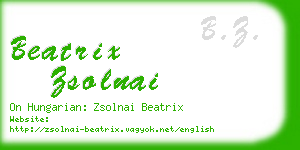 beatrix zsolnai business card